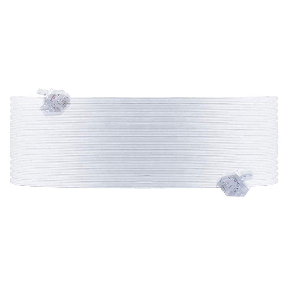 Power Gear Telephone Line Cord, 50 Feet, Ultra Thin Phone Cord, Modular Jack Ends, Works For Phone, Modem Or Fax Machine, For Us