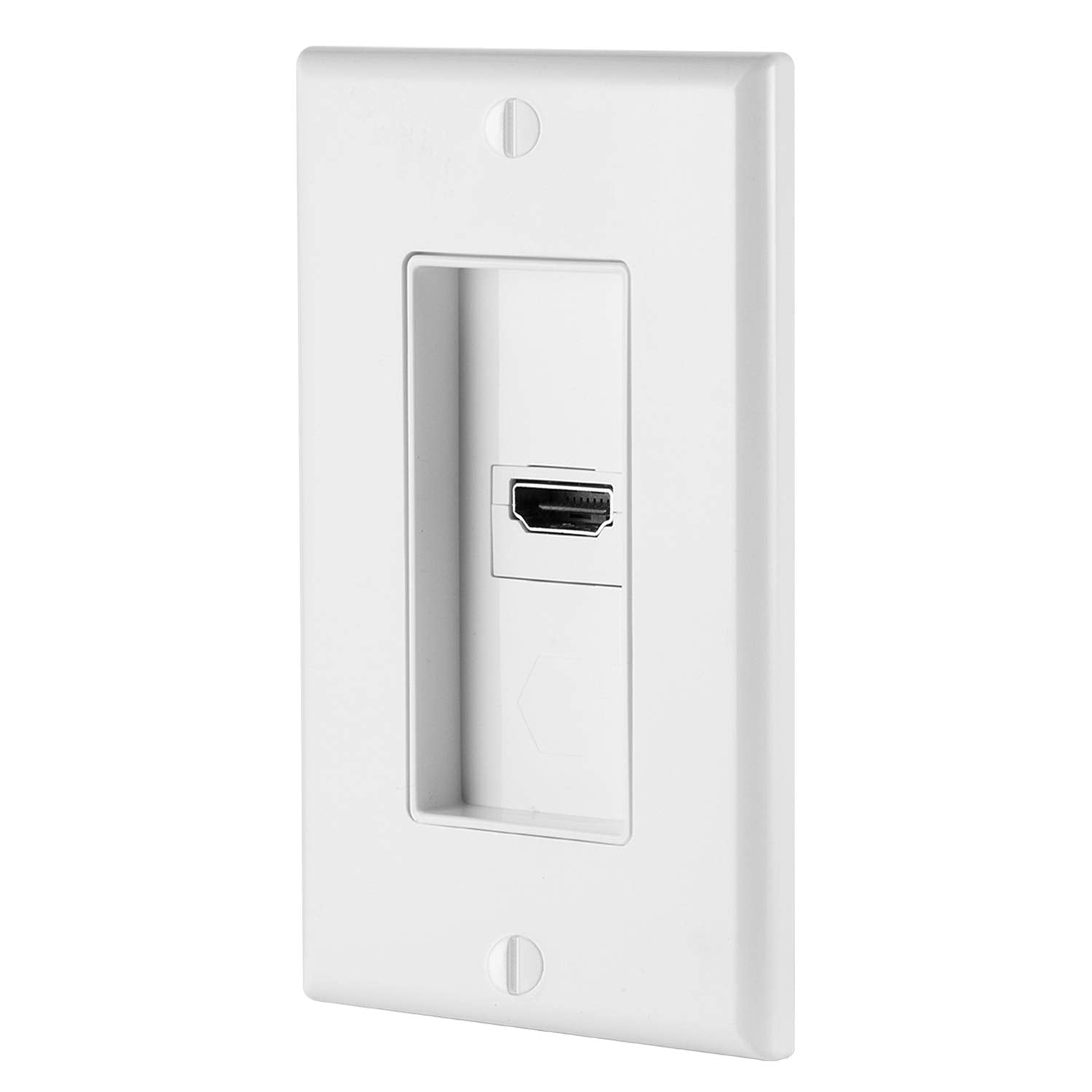 GE Home Electrical Single HDMI Wall Plate, 4K, Full HD 1080p White 35291