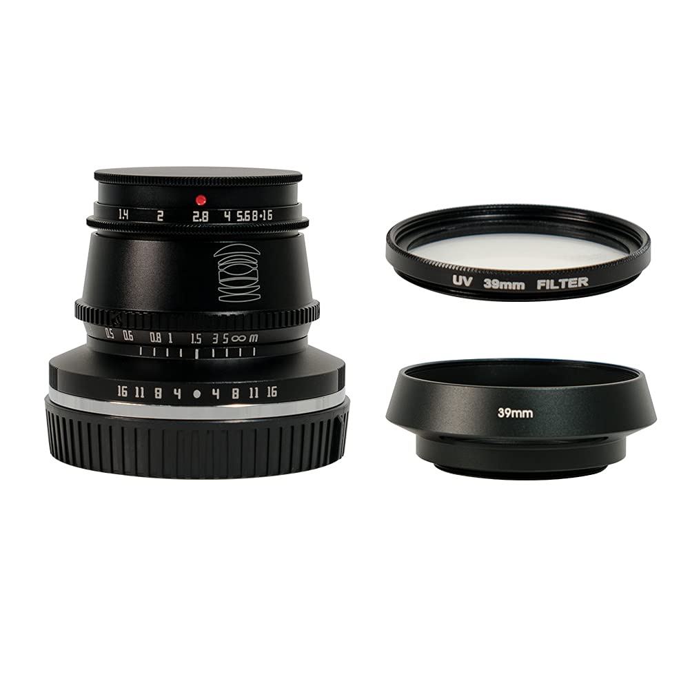Ttartisan 35Mm F1.4 Aps C Format Large Aperture Manual Focus Fixed Lens For Olympus/Panasonic Mrcro Four Third M4/3 Mount Cameras Black