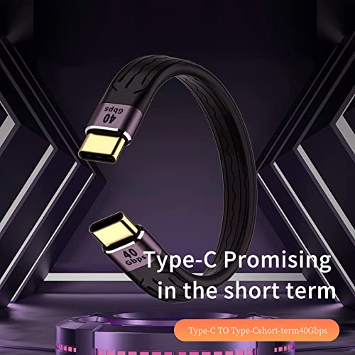 Apexsun Short Usb C Cable,Usb C To C 0.4 Ft Flexible Cable Support Thunderbolt 4/3,Usb4, Pd 100W Quick Charge,8K Video,40Gbps Da