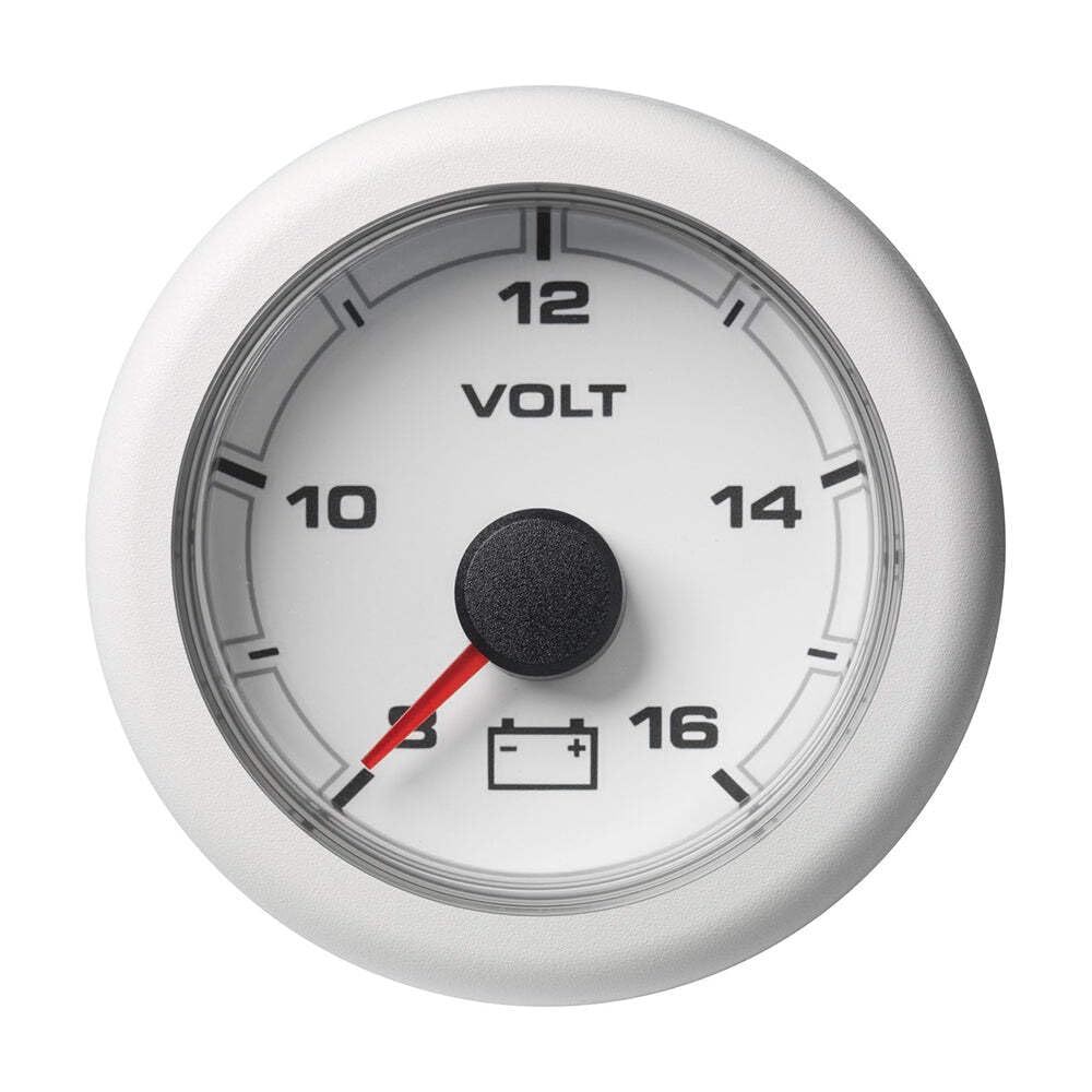 Veratron 52Mm (2-1/16'') Oceanlink Battery Voltage Gauge - 8 To 16V - White Dial &Amp; Bezel,WBEEAB07QYJZMBD