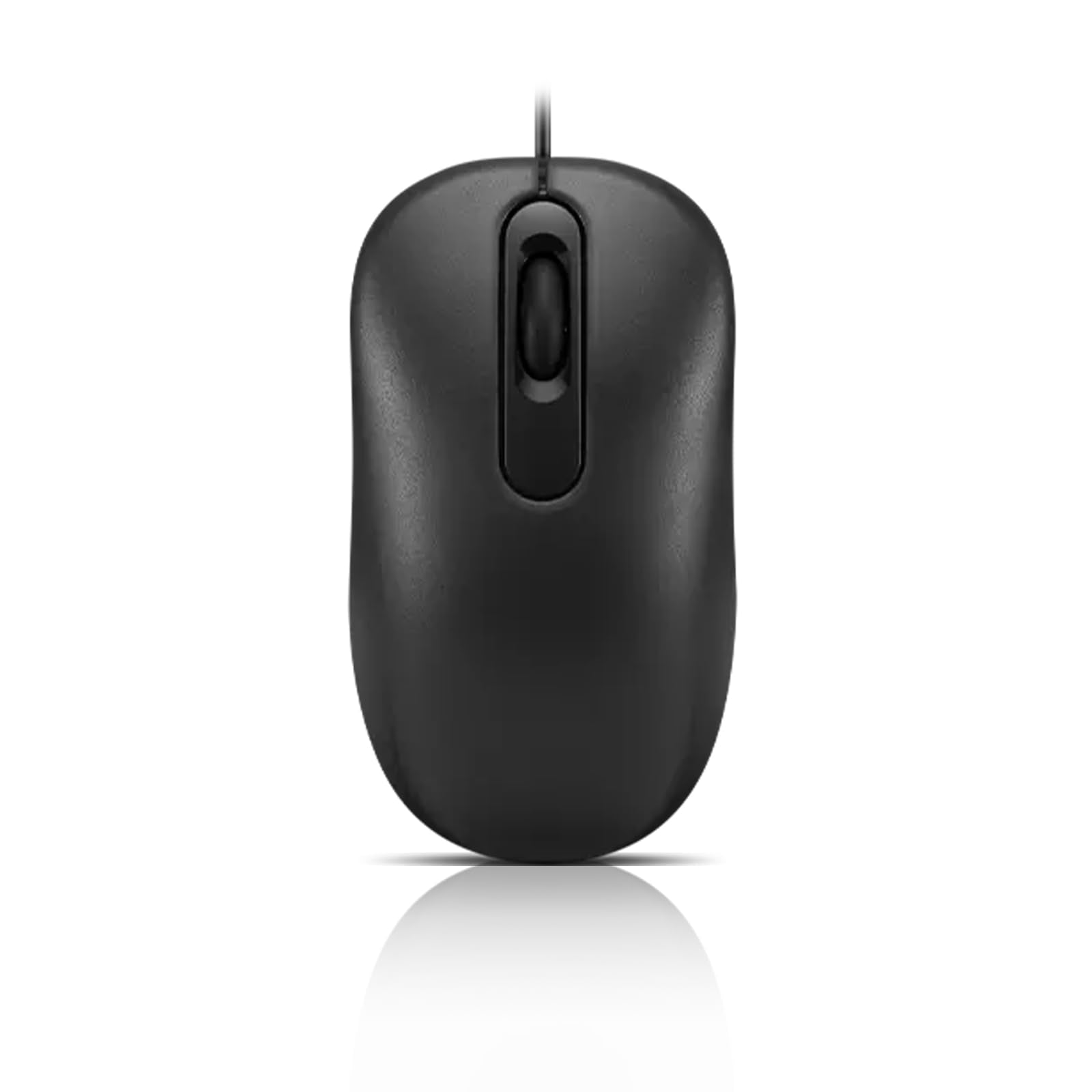 Lenovo 100 Wired USB Computer Mouse for PC, Laptop, Computer with Windows - Full-Size - Ambidextrous Design - 3 Buttons - Red Op
