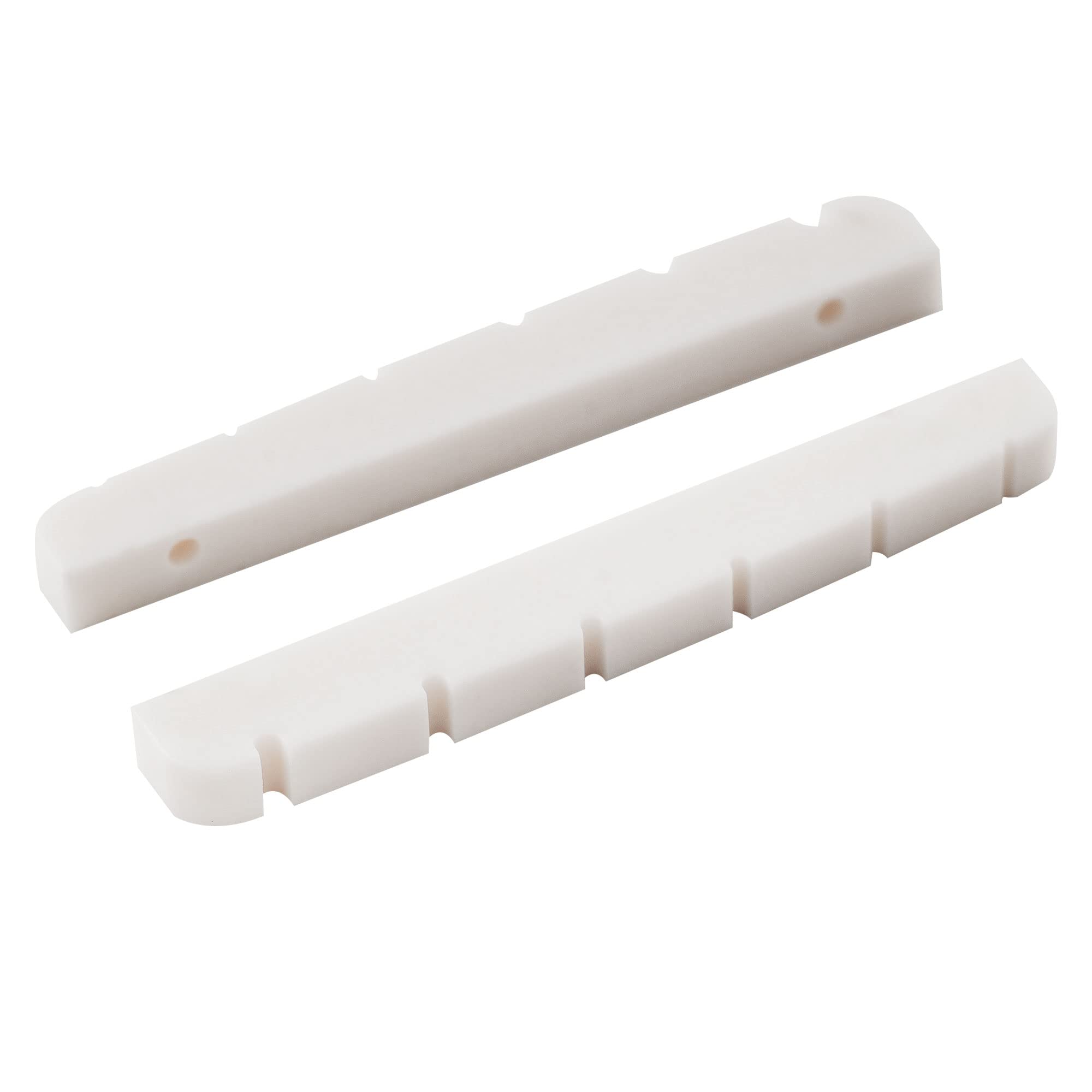 Musiclily Pro Urea Resin Plastic Slotted 42Mm Strat Tele Electric Guitar Nuts Flat Bottom For 6 String Stratocaster/Telecaster G