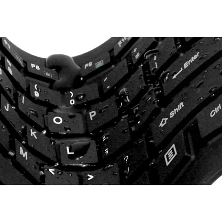 Adesso Slimtouch 232 Antimicrobial Waterproof Flexible Keyboard For Windows 8/7/Vista/Xp/2000 (Akb 232Ub), Black