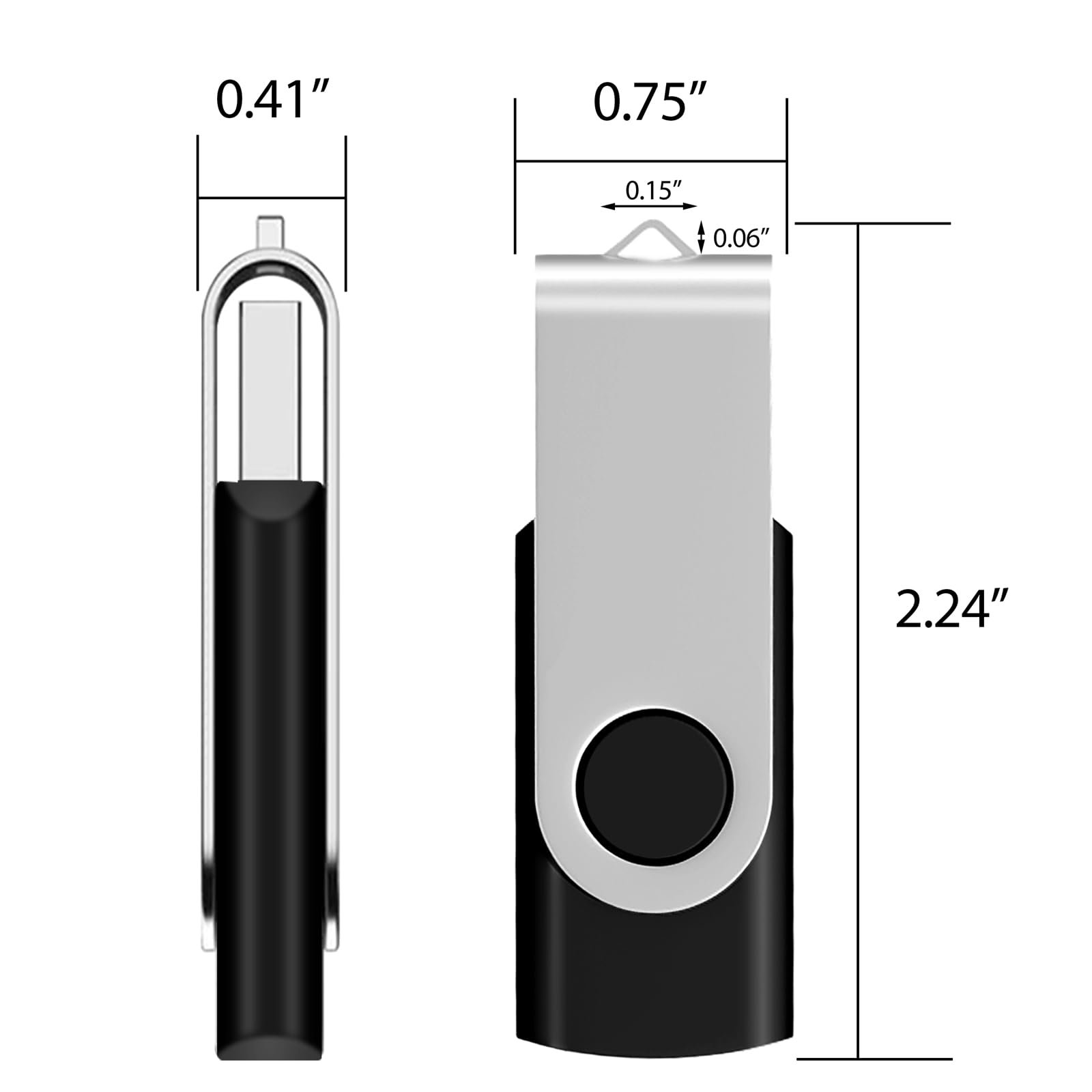 Aretop 128Mb Flash Drives 20 Pack, Premium Usb2.0 Swivel Usb 20 Pack Flash Drives 128Mb Memory Stick Thumb Drive Bulk Jump Drive