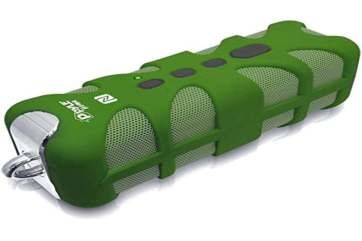 Pyle Portable Wireless Bluetooth Speaker Stereo Box Marine Grade, Waterproof Or Splash Proof & Rugged Sound Box With Nfc Pairing