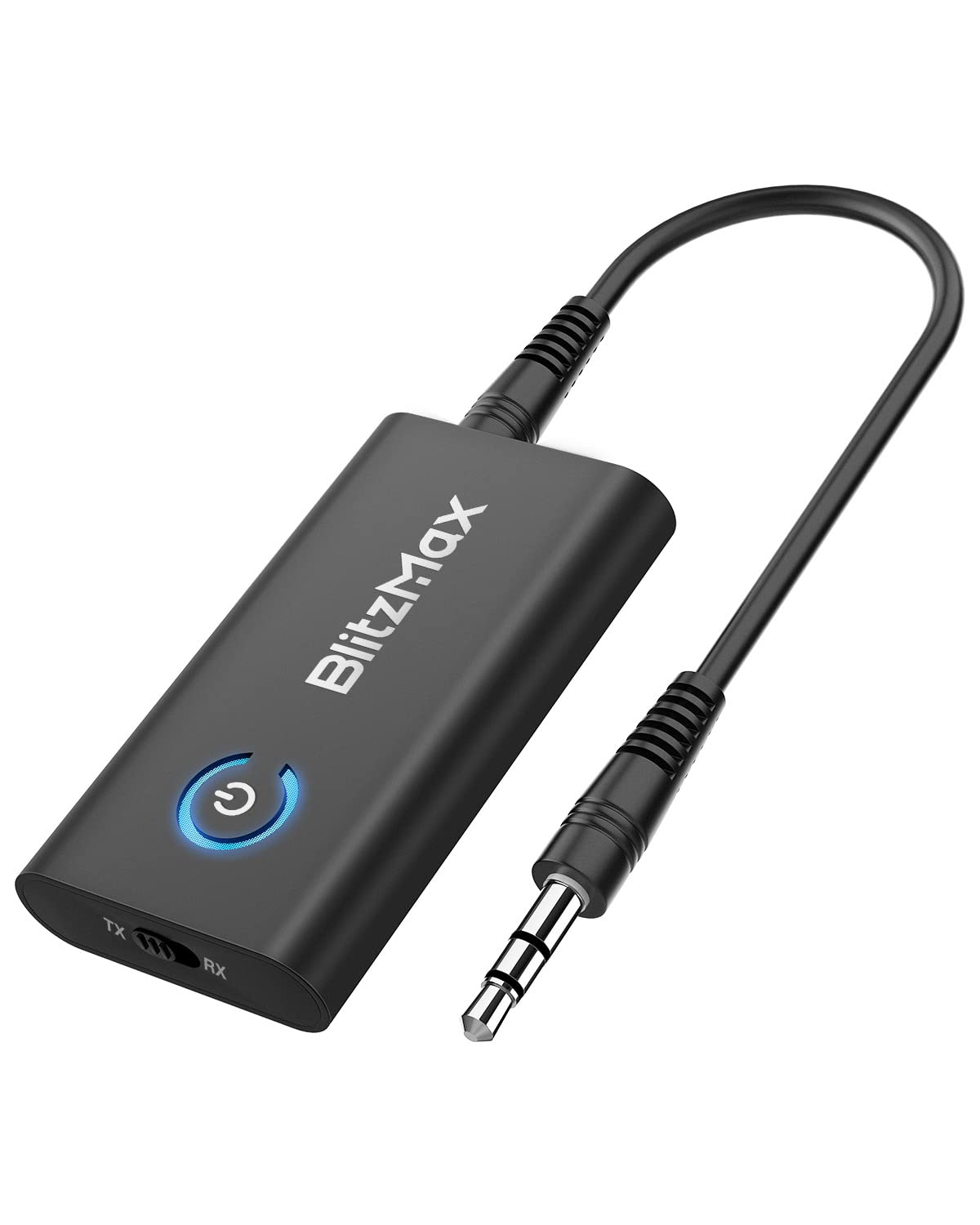 Blitzmax Bluetooth 5.2 Adapter Transmitter, Bluetooth Receiver 2 In 1 Mini Wireless Transmitter/Receiver With 3.5Mm Audio Cable,