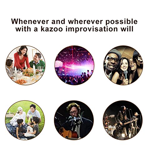 Kazoo Golden Aluminum Alloy With Five Membrane Flute Diaphragm Mouth Kazoos Musical Instruments