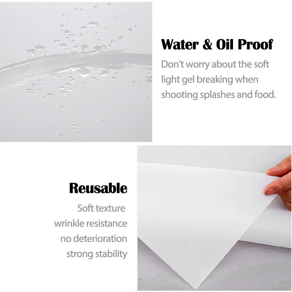 Diffusion Film Filter Sheet 6 Packs Kit 15.7X19.6Inches/ 40X50Cm Lighting Gel Diffuser Roll Photography Video For Led Flash Stro