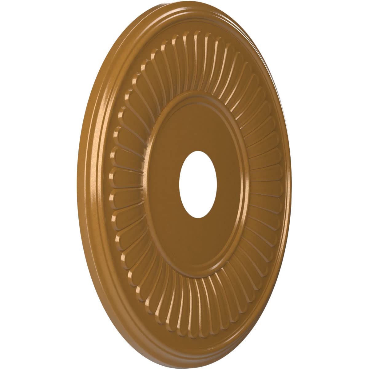 Ekena Millwork Cmp19Bedvg Berkshire Thermoformed Pvc Ceiling Medallion (Fits Canopies Up To 8 3/8), 19Od X 3 1/2Id X 1P, Univers
