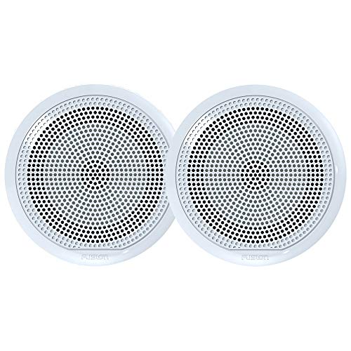 Fusion El Series, 6.5'' 80 Watt Shallow Mount Speaker Pair, Classic White Grille, El F651W, A Garmin Brand