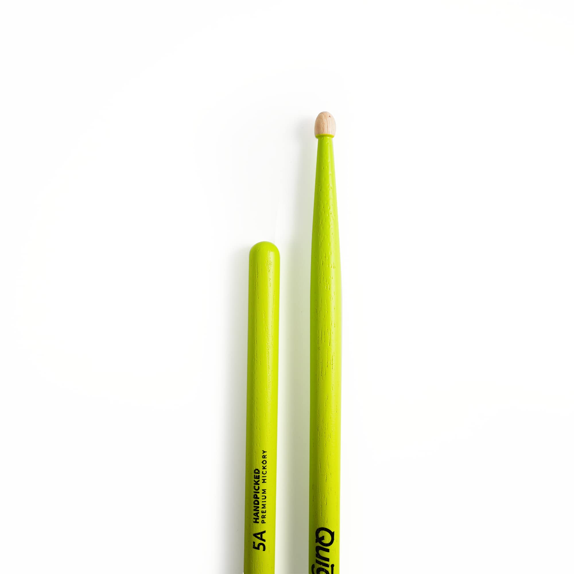Quigbeats Drum Sticks, Hickory 5A Drumsticks, Drumsticks For Adults & Kids 5A 12 Pairs   Green