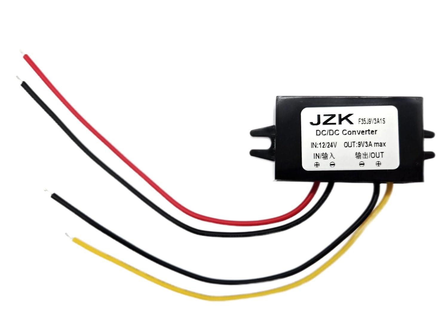 JZK Car Power Converter 12V to 9V 3A DC/DC Duck Converter Module for Phone car Audio Radio LED Display