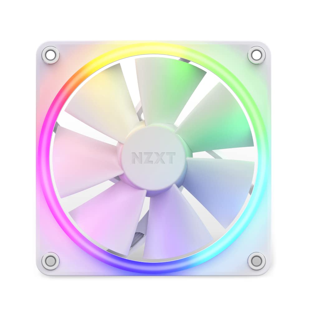 Nzxt F120 Rgb Fans   Rf R12Tf W1   Advanced Rgb Lighting Customization   Whisper Quiet Cooling   Triple (Rgb Fan & Controller In