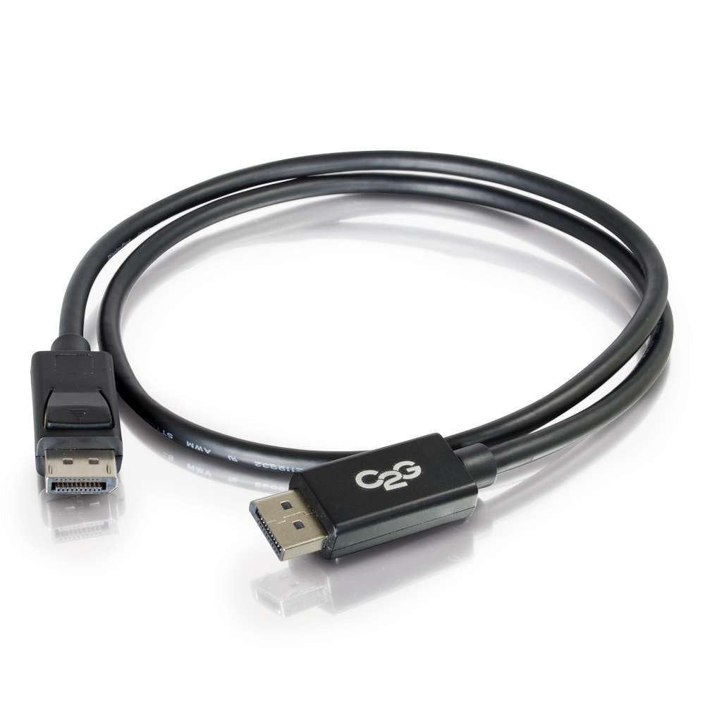 C2G Display Port Cable, 8K, Male To Male, Black, 6 Feet (1.82 Meters), Cables To Go 54401