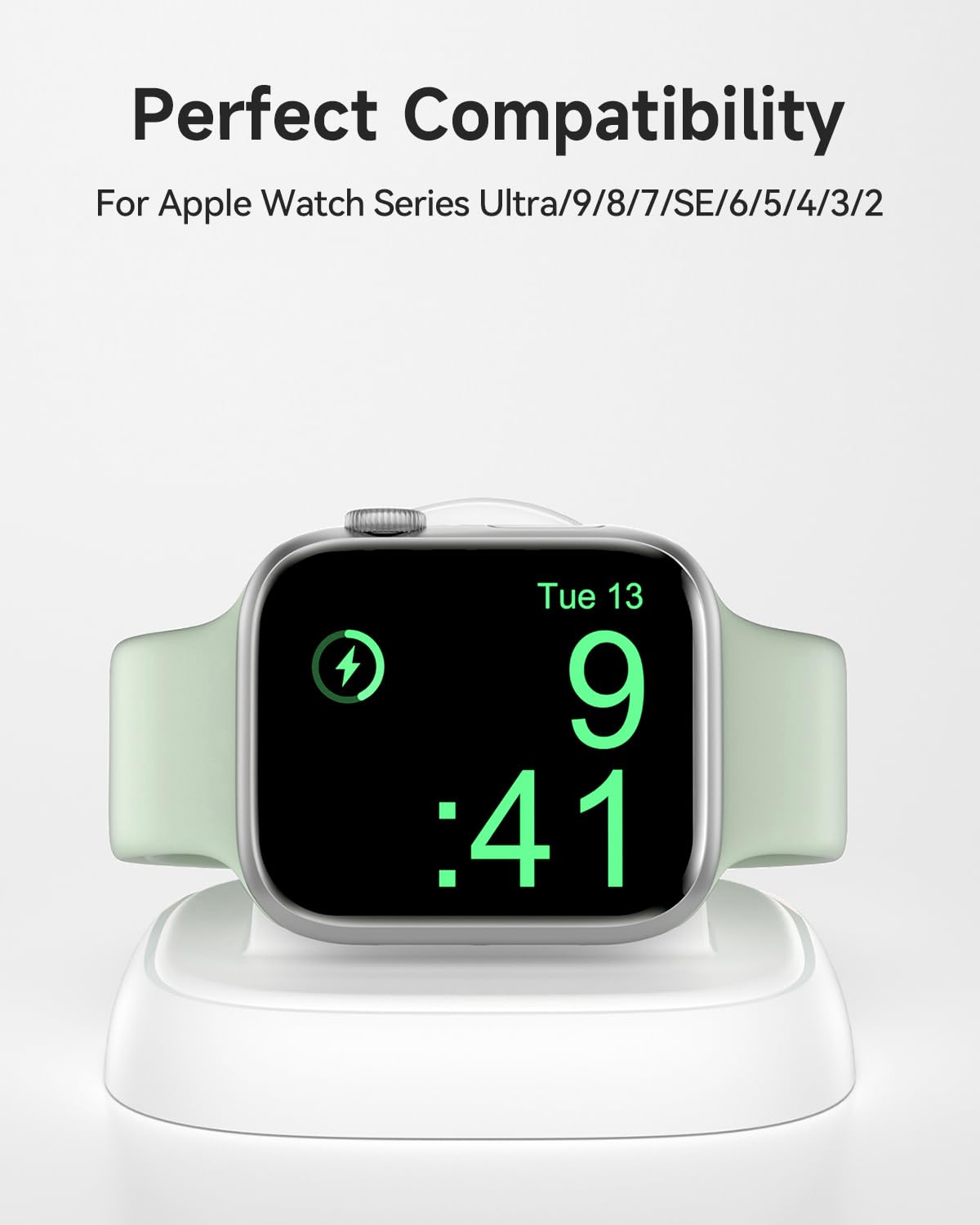 Newdery Charger Stand For Apple Watch, Portable With Usb C Cable,Fast Charging,Wireless Charging Station For Iwatch Series 9/8/7