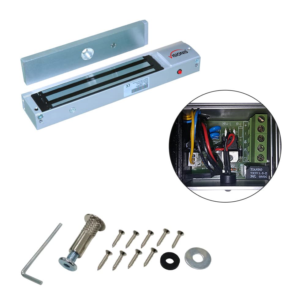 Visionis Fpc 6206 Four Doors Access Control Tcp/Ip Wiegand For In Swing Electric 600Lbs Maglock Controller Box + Black Indoor/Outdoor Card Reader + Software Included + 20,000 Users