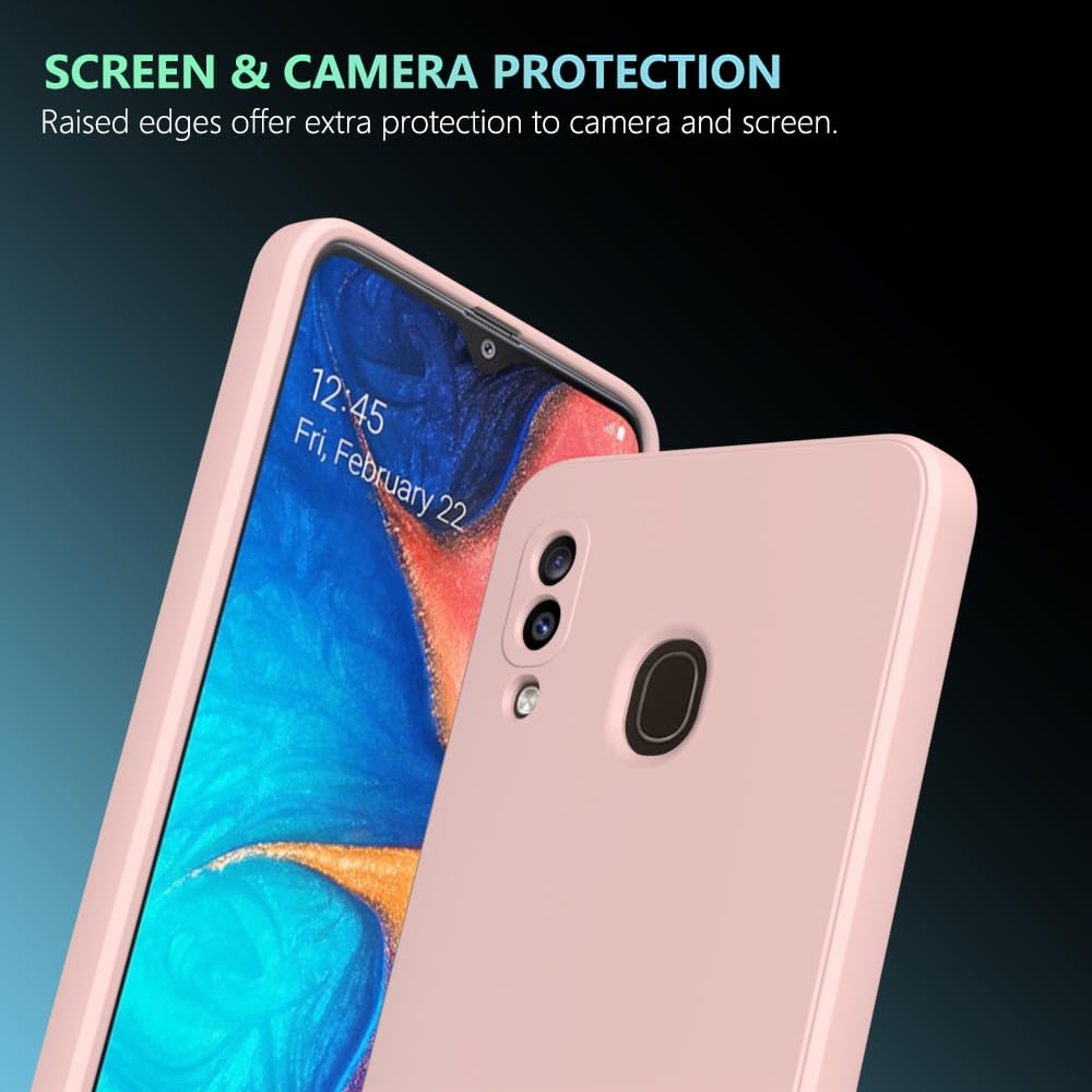 Wogroo For Samsung Galaxy A20 Case Pink, A30 Case Scratch Resistant With Soft Touch, Slim Thin Phone Cover For Samsung Galaxy A2