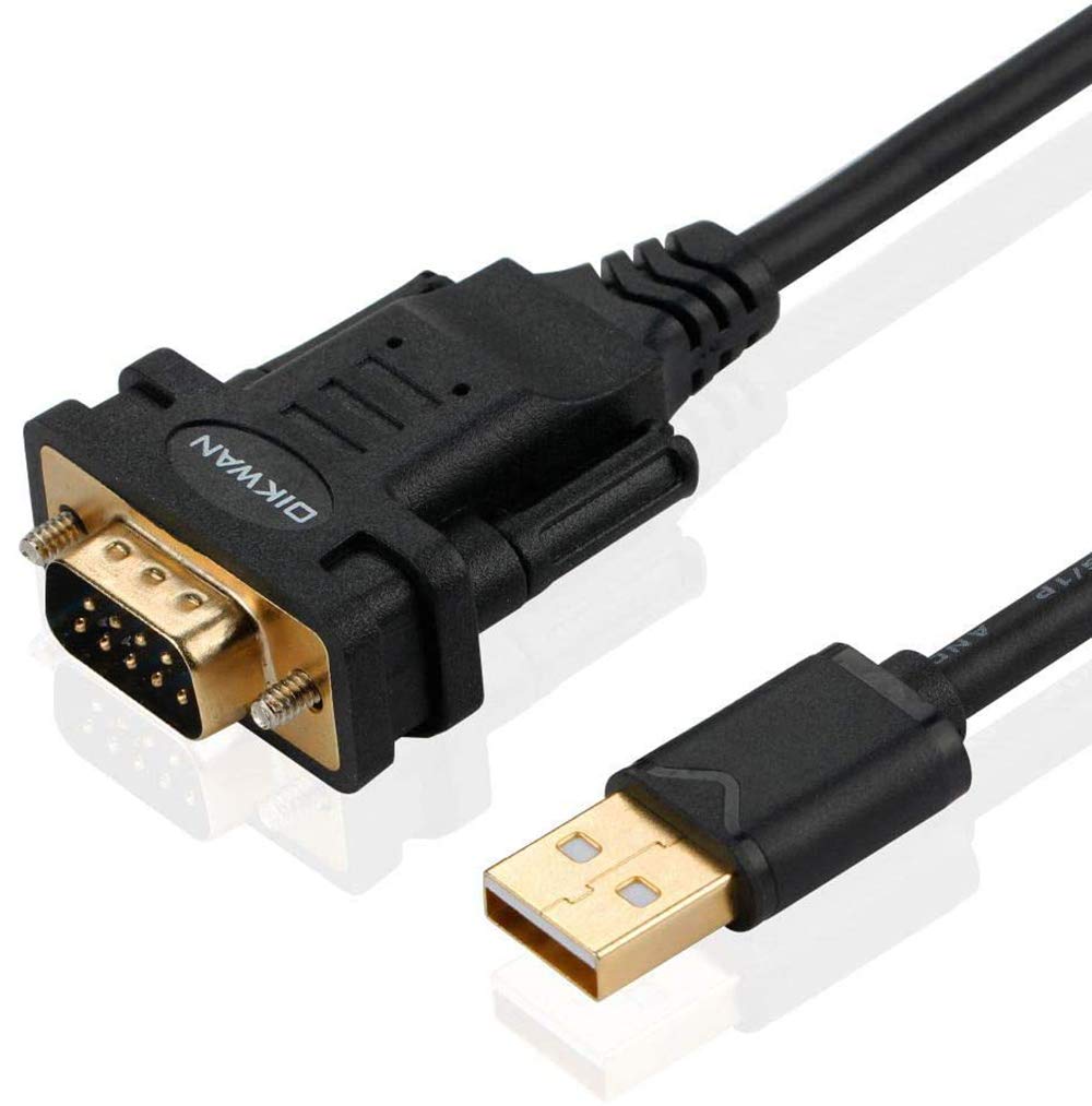 Oikwan Usb To Rs232 Db9 Serial Cable Male Converter Adapter With Ftdi Chipset For Windows 11,10, 8.1, 8, 7, Vista, Xp, 2000, Linux And Mac Os X 10.6 (10Ft)�