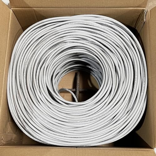 Premiertek 1000Ft Cat6 23Awg Utp Solid 4-Pairs Network Ethernet Lan Cable Bulk Gray (Cat6-Cca-1Kft-Gy)