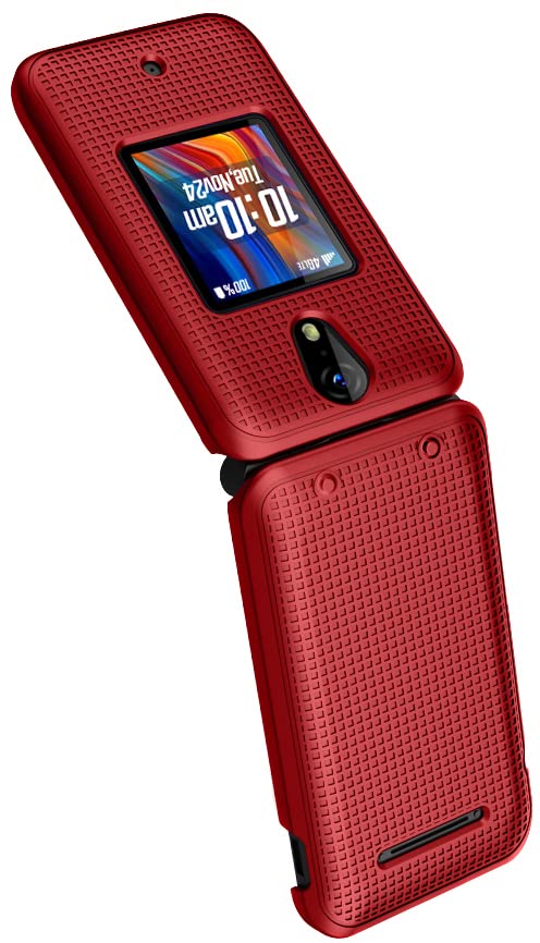 Nakedcellphone Case For Schok Flip 2022 Phone, Slim Hard Shell Protector Cover With Grid Texture For For T Mobile/Boost/Metro Sc