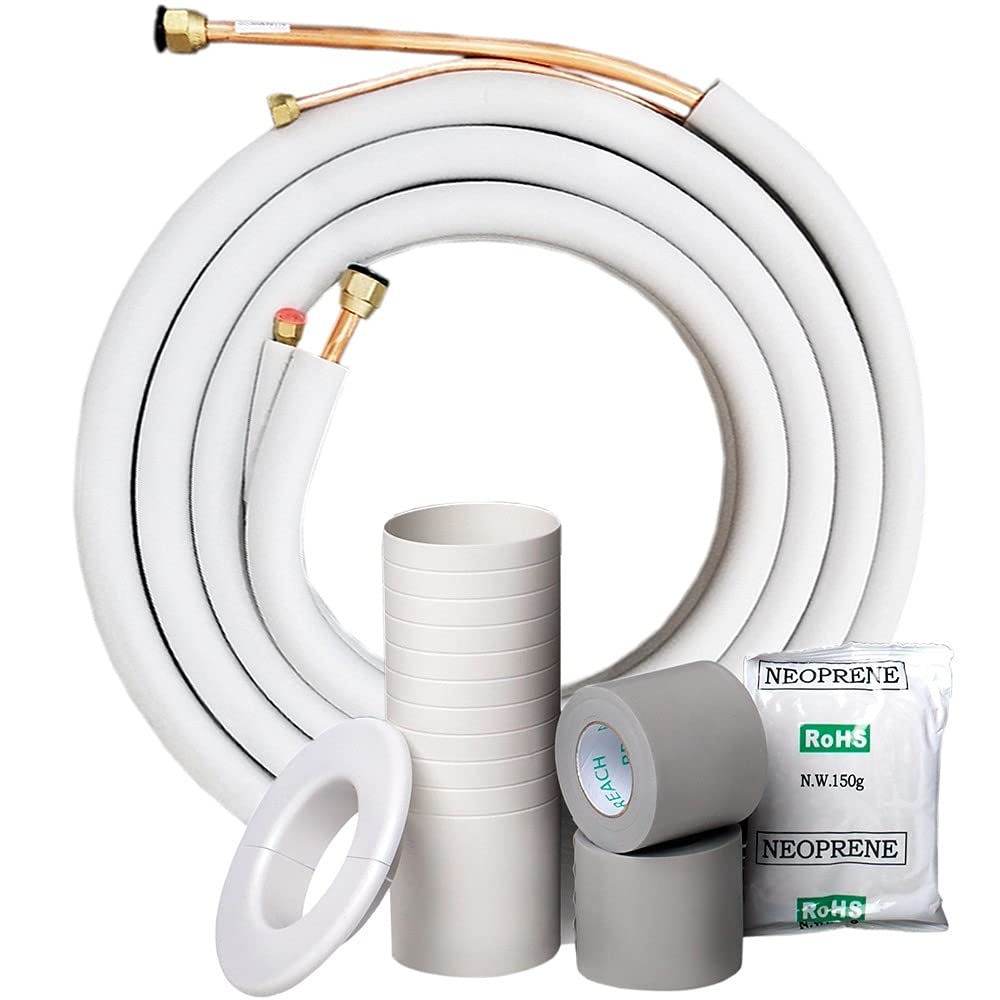 3/8'' X 5/8'' 24K Btu Mrcool Ductless Mini Split Line Set Ac Kit With Control Wire 16 Ft
