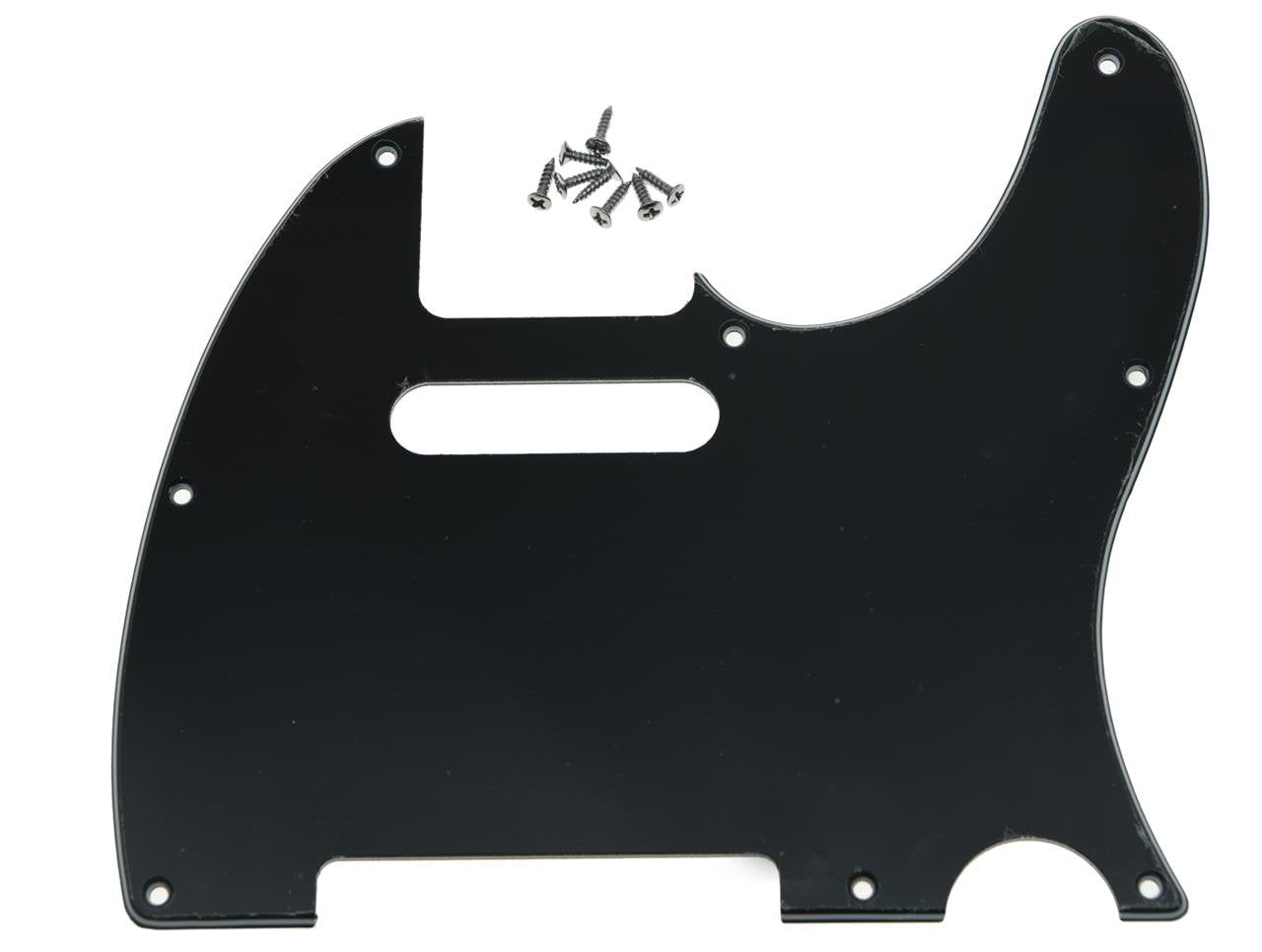 Kaish 8 Hole Tele Style Pickguard Tl Guitar Pick Guard Scratch Plate For Tele/Telecaster Black 3 Ply