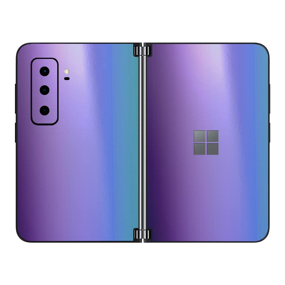 SopiGuard Sticker Skin for 2021 Microsoft Surface Duo 2 2nd Gen Edge-to-Edge Front and Rear Panels Vinyl Decal (Flip Lavender Bl