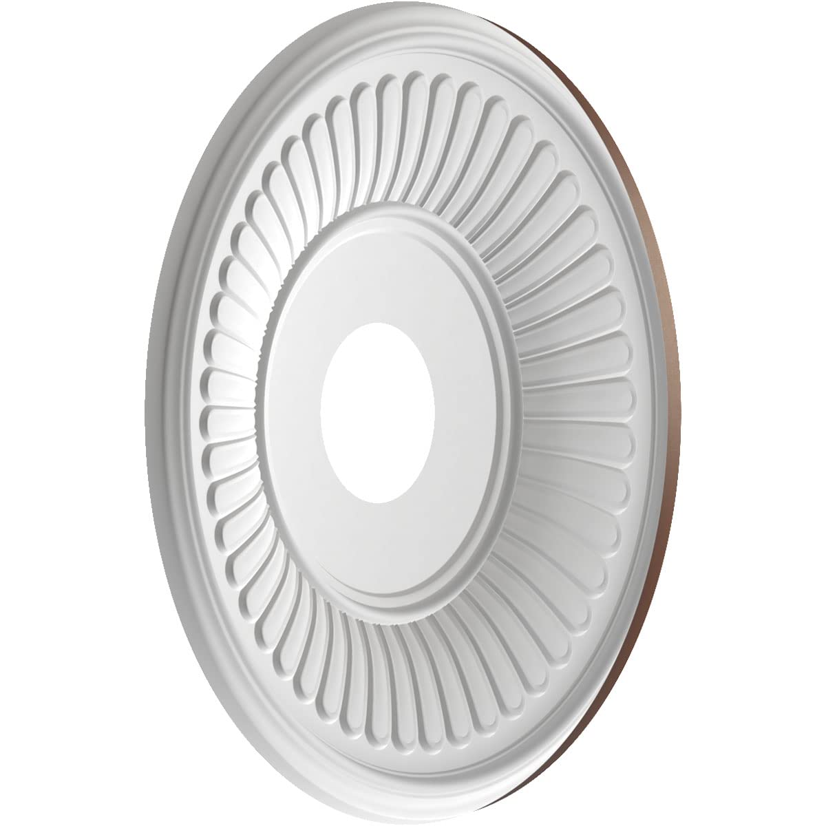 Ekena Millwork Cmp16Bedru Berkshire Thermoformed Pvc Ceiling Medallion (Fits Canopies Up To 7), 16Od X 3 1/2Id X 1P, Universal A