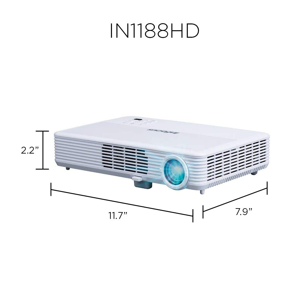 Infocus In1188Hd, Led 1080P, 1920 X 1080, 3000 Lumens, Ultra Portable Projector