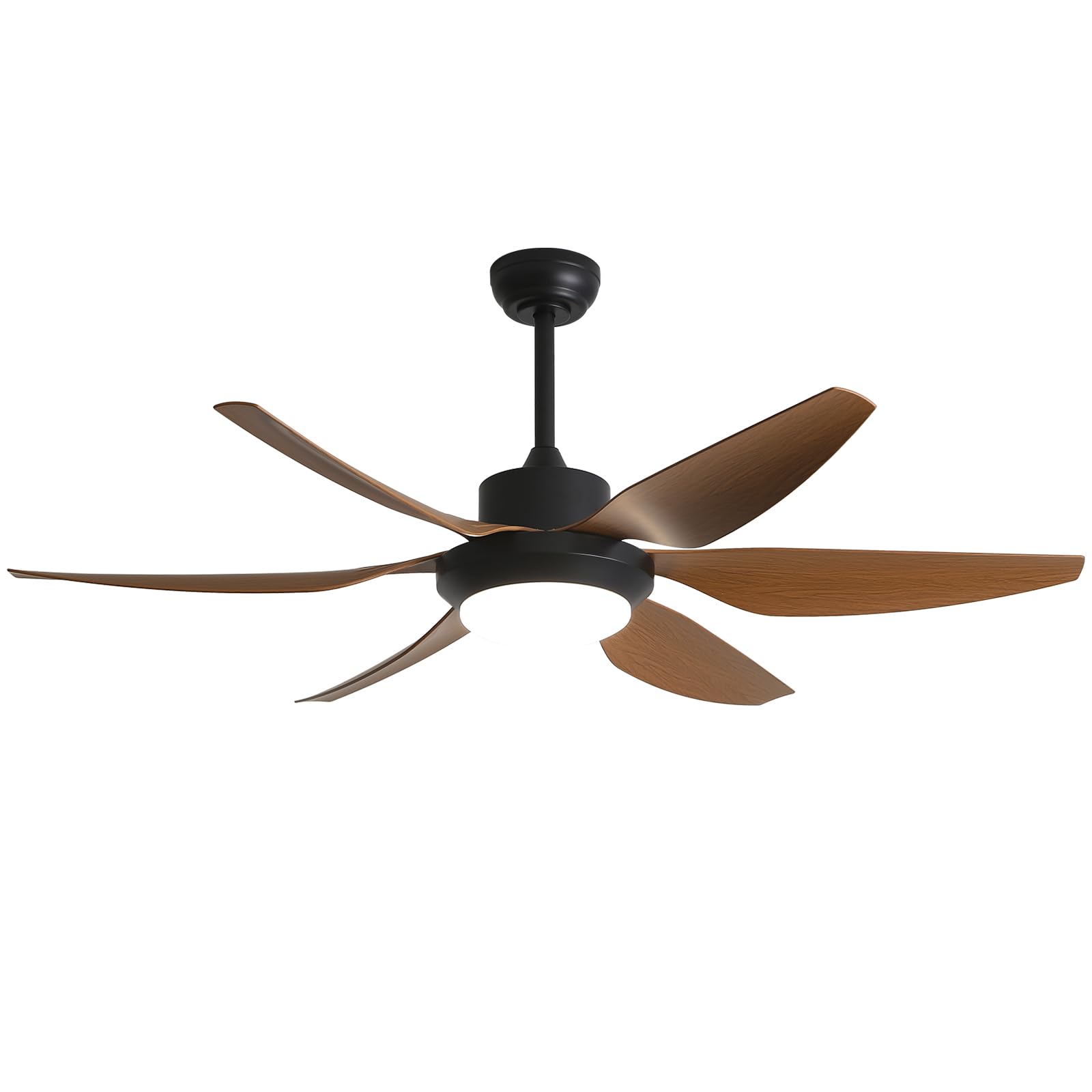 CACI Mall 54 Ceiling Fans with Lights Remote Control, Outdoor Ceiling Fan with 6 ABS Blades, Reversible DC Motor and Dimmable LE