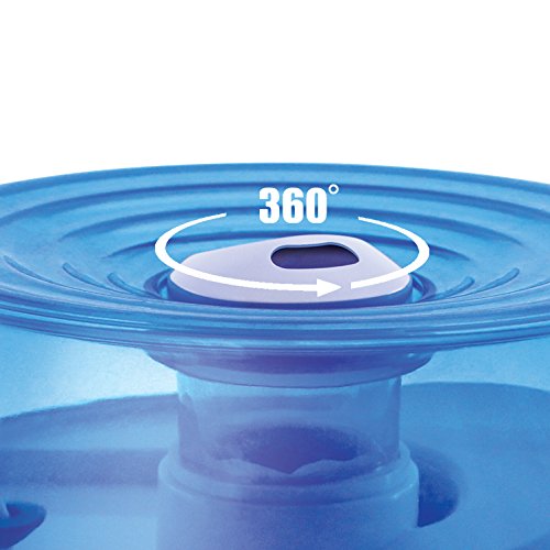 Crane Personal Ultrasonic Cool Mist Humidifier, For Home Bedroom Hotels Travel And Office, 0.2 Gallon, Filter Free, Blue And Whi