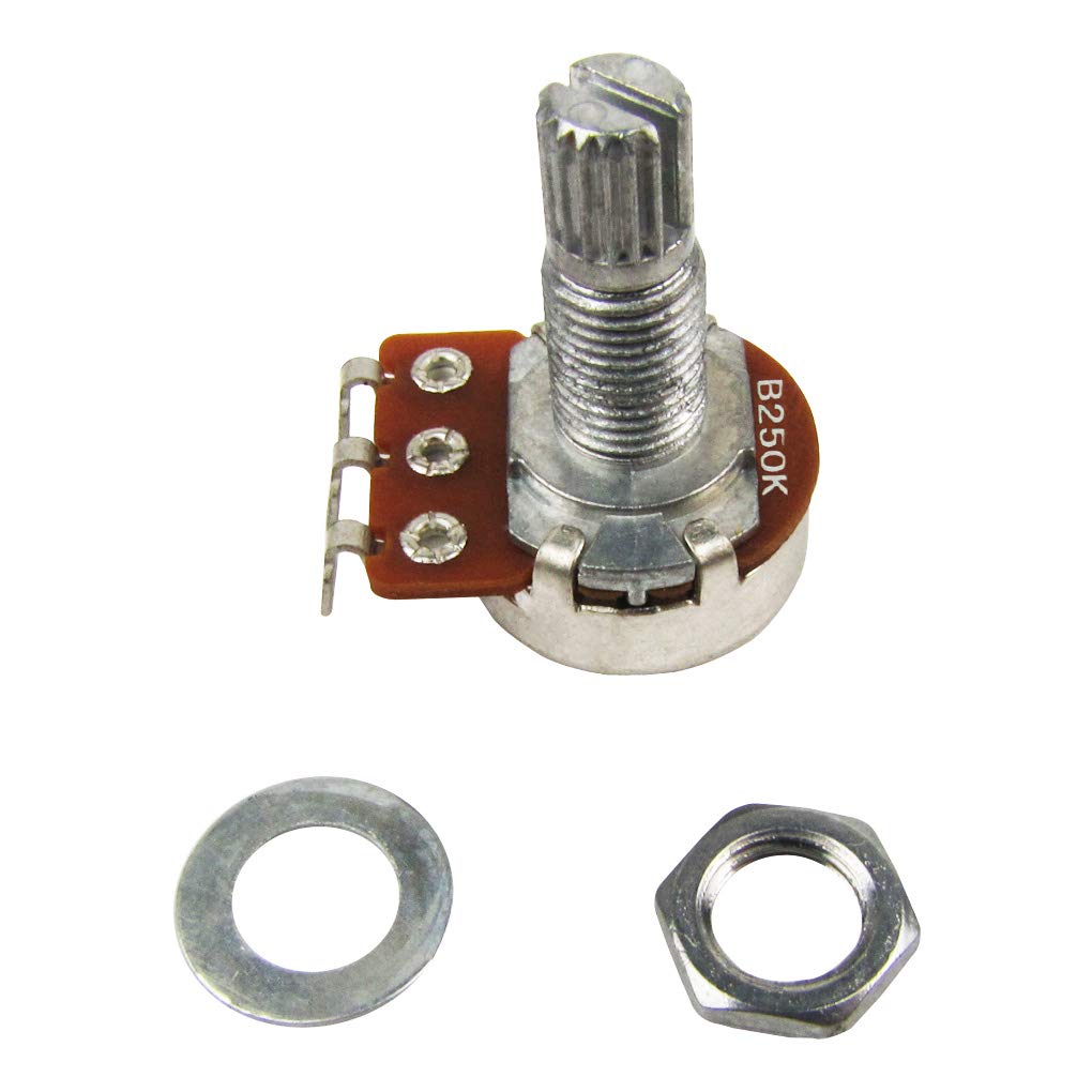 Fleor 4Pcs Small Size Guitar Pots 18Mm Split Shaft B250K Potentiometers Linear Taper