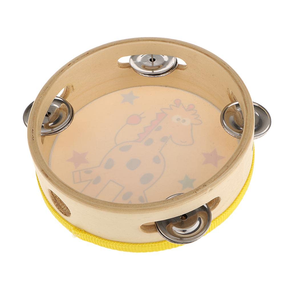 THE STYLE SUTRA Wood Tambourines Drum Bell Toy Kid Musical Percussion Instrument Toy Giraffe
