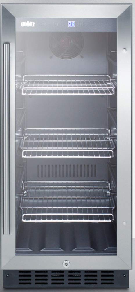 Summit Scr1536Bgcss Undercounter Beverage Refrigeration, Glassstainless Steel