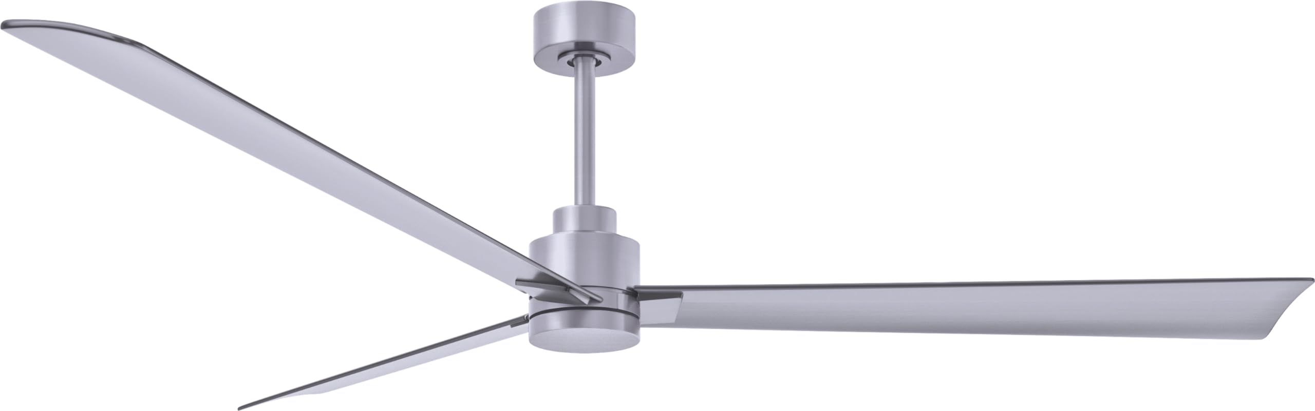 Matthews AK-BN-BN-72 Alessandra Indoor/Outdoor Wet Rated Downrod Mount 72 Ceiling Fan with Remote, Brushed Nickel