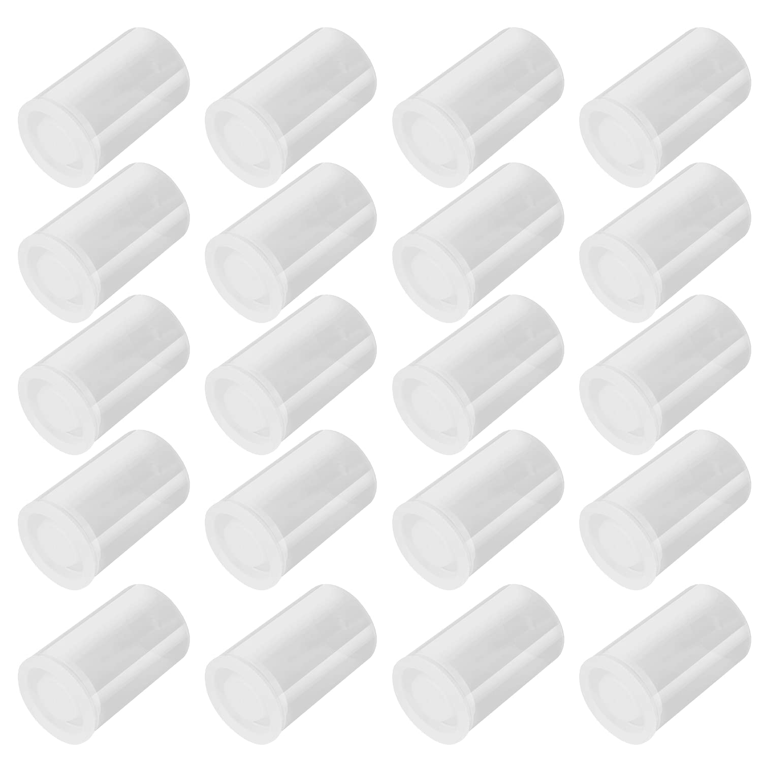 35Mm Caliber Plastic Film Canisters 20Pc (Clear)