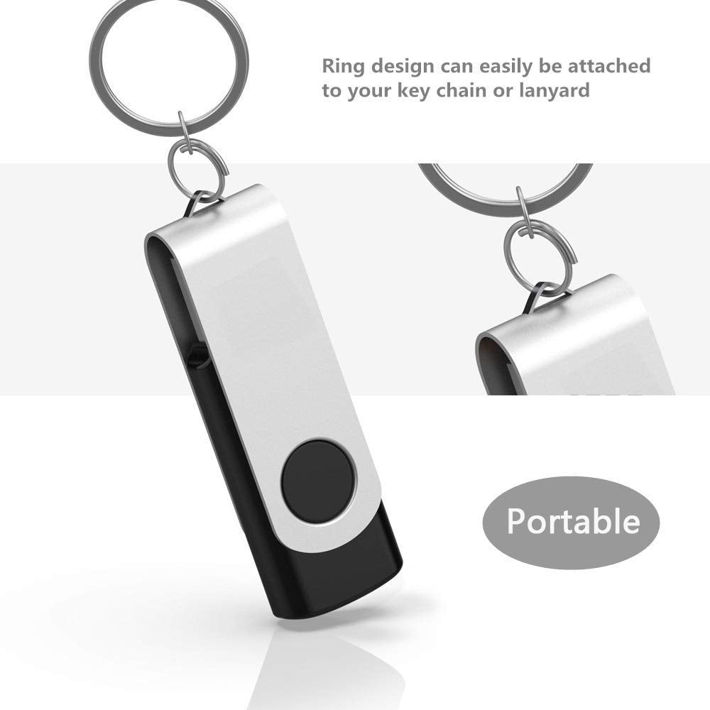 Aiibe 64Gb Flash Drive 10 Pack 64Gb Usb Flash Drive Bulk Usb Drive Thumb Drive 64Gb Usb 2.0 Memory Sticks Pen Drive Jump Drive 64Gb (Black)