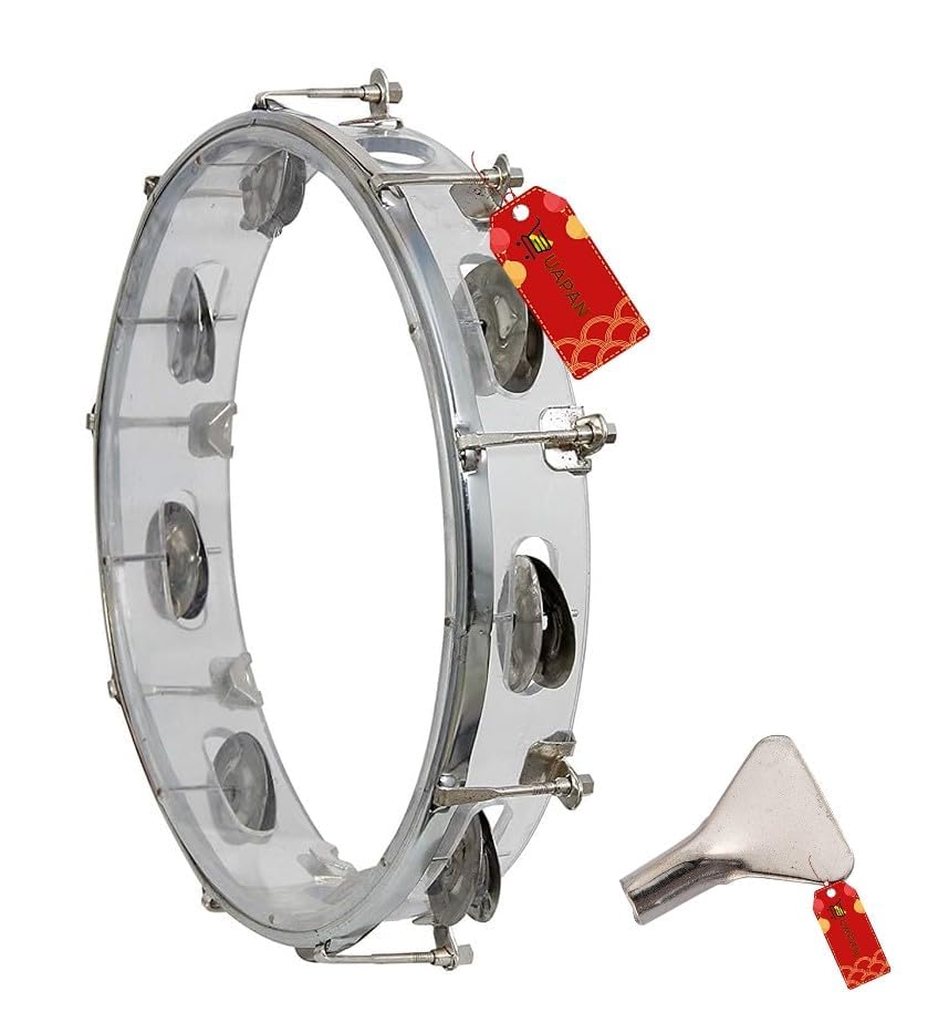 Dafli Musical Tambourine, 10 inch, 320 GM, White