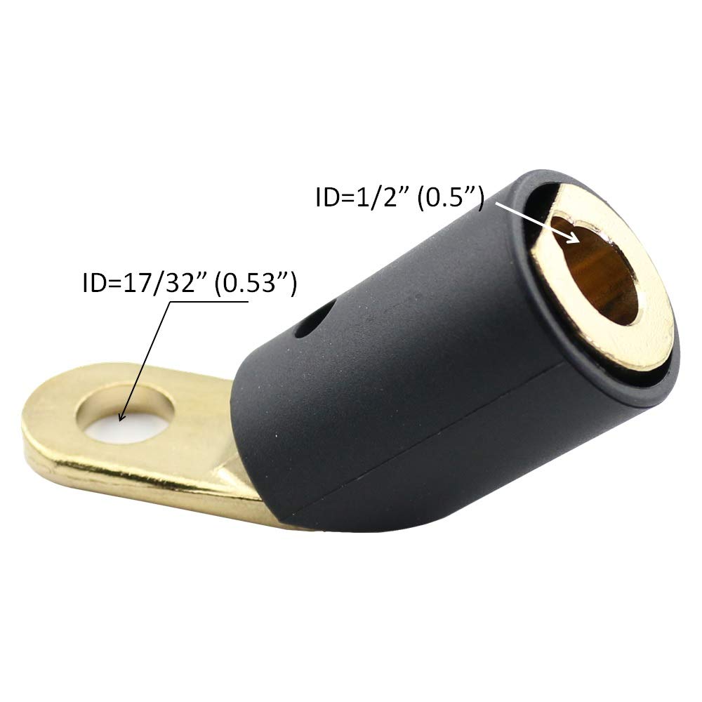 Weldingcity Dinse Type Twist Lock Insulated Male Connector 50 Series (35 50Mm Awg #2 1/0) And Female Terminal Adapter For Welder