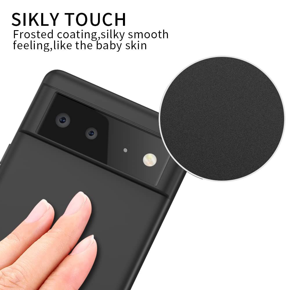 X-level Google Pixel 6 Phone Case Ultra-Thin Slim Fit Guardian Series TPU Matte Black