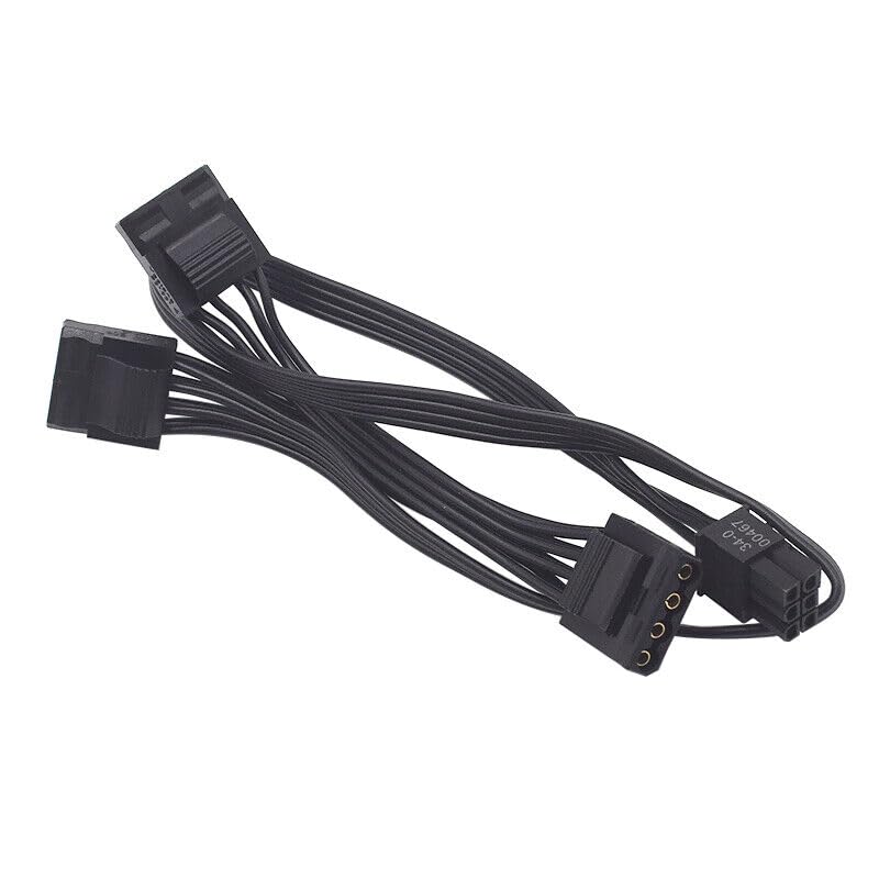 6 Pin to 3X Molex Power Adapter Cable for Corsair Modular PSU  PCIe 6 Pin Male to 3X 4 Pin Molex Female Hard Drive Adapter for 