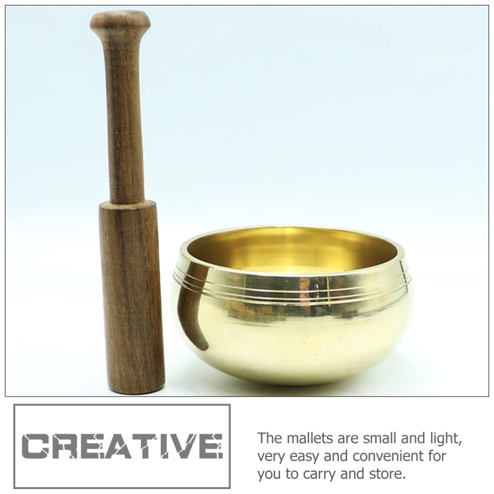 Coheali Chanting Bowl Mallet 2Pcs Singing Bowl Sticks Wooden Buddha Sound Bowl Knocking Sticks Yoga Meditation Sound Bowl Strike