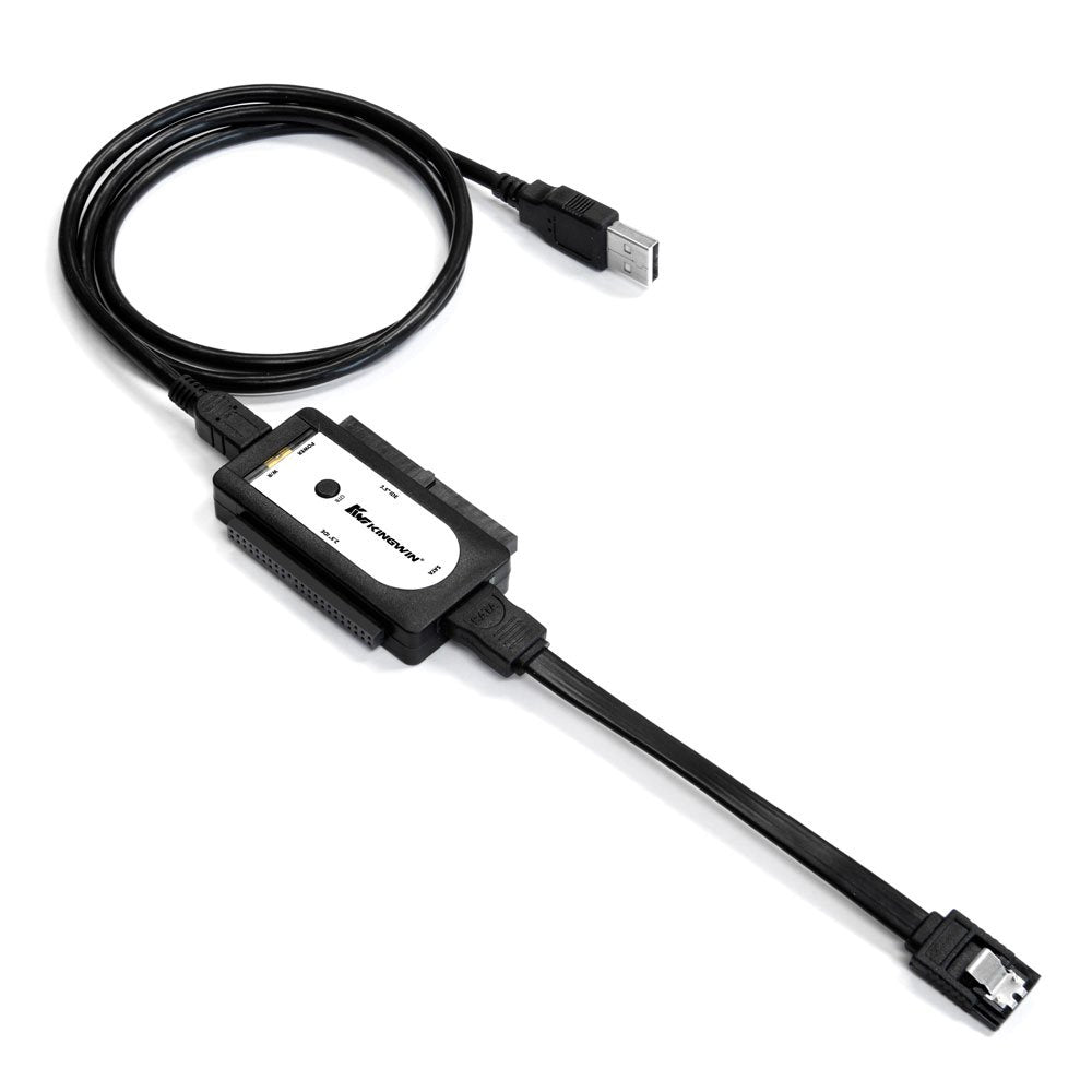 Kingwin USI-2535 USB 2.0 to SATA/IDE Adapter for 2.5 Inch, 3.5 Inch, 5.25 Inch Hard Drives with One Touch Back-Up, Power Supply 