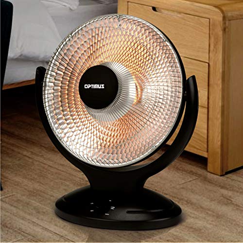 Optimus Oscillation Parabolic Radiant Heater, Black