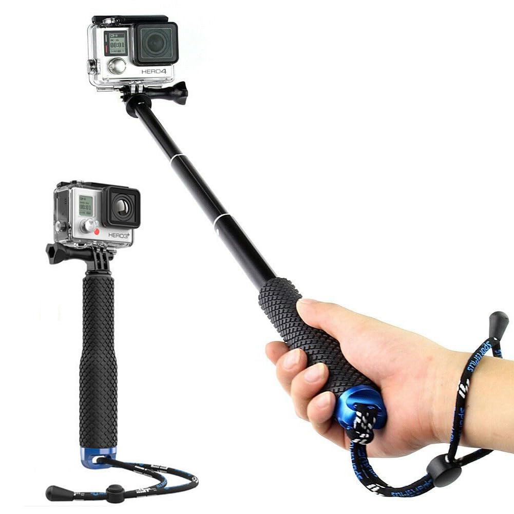 Alsukeay Selfie Stick Extendable Hand Grip Handheld Monopod Aluminum Telescopic Pole (7 19 Inch) Compatible With Gopro Hero 11 1