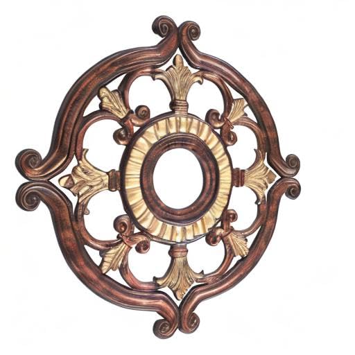 Livex Lighting 8216 63 Ceiling Medallion In Verona Bronze With Aged Gold Leaf Accents 0.1 X 0.1 X 1.5
