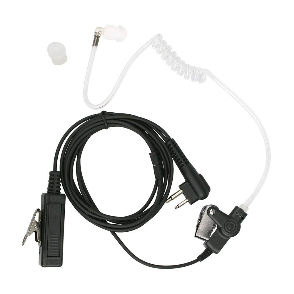 Kymate Ptt Mic Covert Acoustic Tube Earpiece Headset For Motorola Radio Bpr40 Cp200 Cls1100 Cls1410 Cp185 Dep450 Ep450 Rdu4100 Rmu2040 Pr400 Rmv2080 Rdm2070D Sp50 Hyt Tc500 Tc600 Tc700