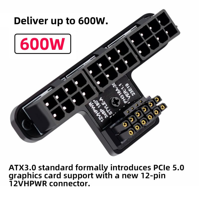 Cy Adapter 12Vhpwr Atx3.0 Pci E 5.0 Power Modular To Three Atx 8P Adapter For 4080 5090Ti 16Pin 12+4P Graphics Card (Down Angled