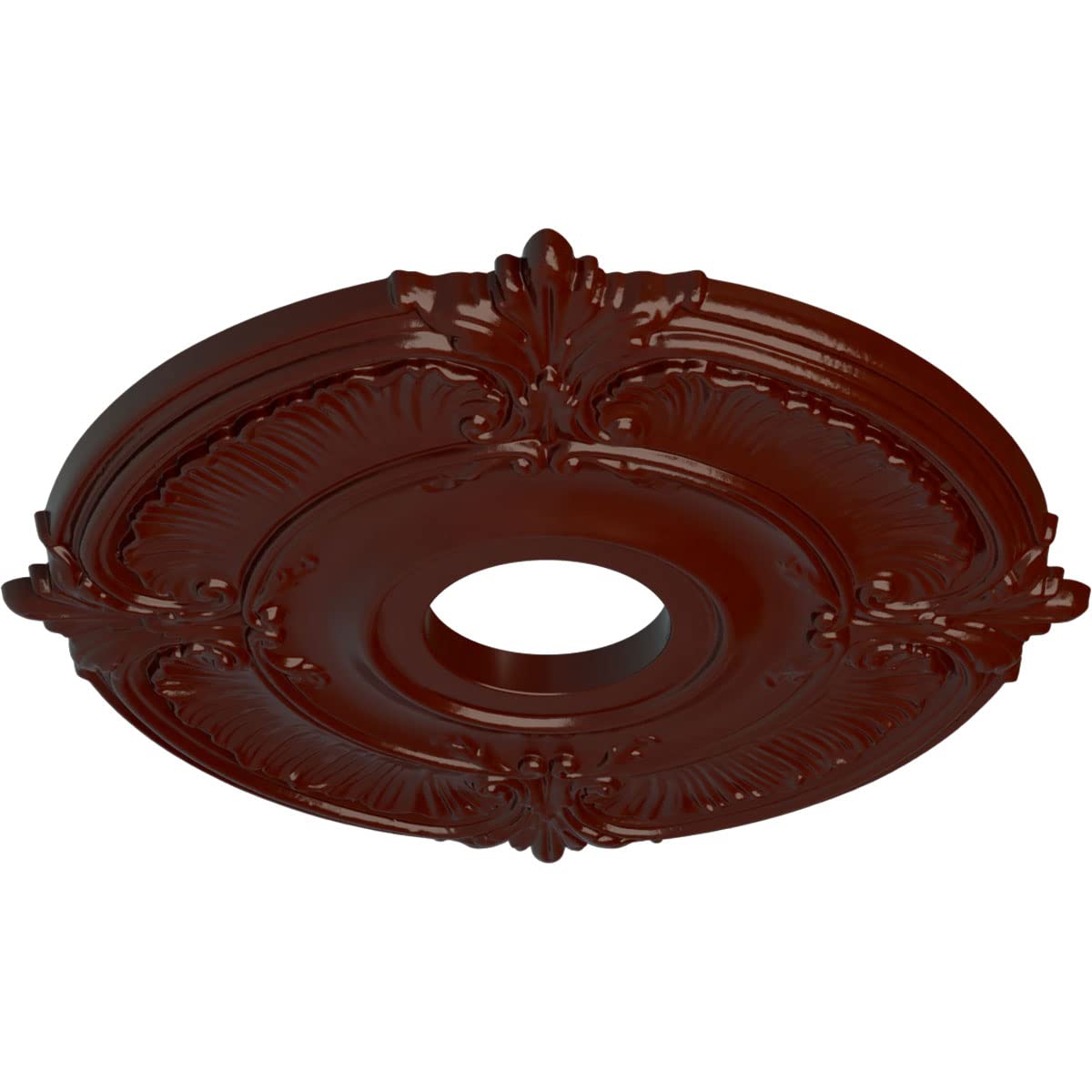 Ekena Millwork Cm18Atbmf Attica Ceiling Medallion, 18''Od X 4''Id X 5/8''P (Fits Canopies Up To 5''), Hand Painted Brushed Mahog